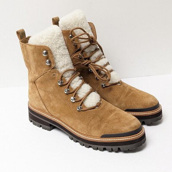Marc Fisher Izzie Ankle Boots, Tan Suede, Women's 10 M - Picture 1 of 6